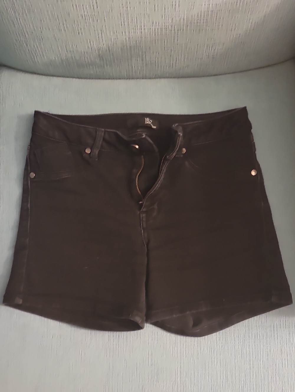 1822 Denim Black High-Rise Jean Shorts